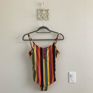 Madewell Tavik® One Piece Swimsuit Peacock Stripe